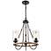 Paladin 19 1/4" Wide Matte Black 3-Light Chandelier