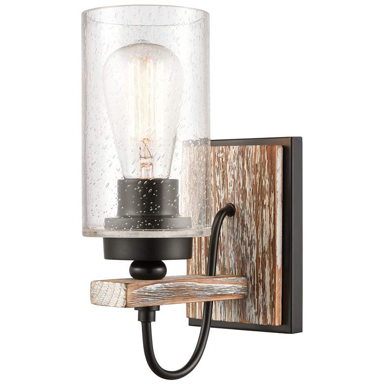 Image 1 Paladin 5" LED Sconce - Matte Black Finish - Seedy Shade