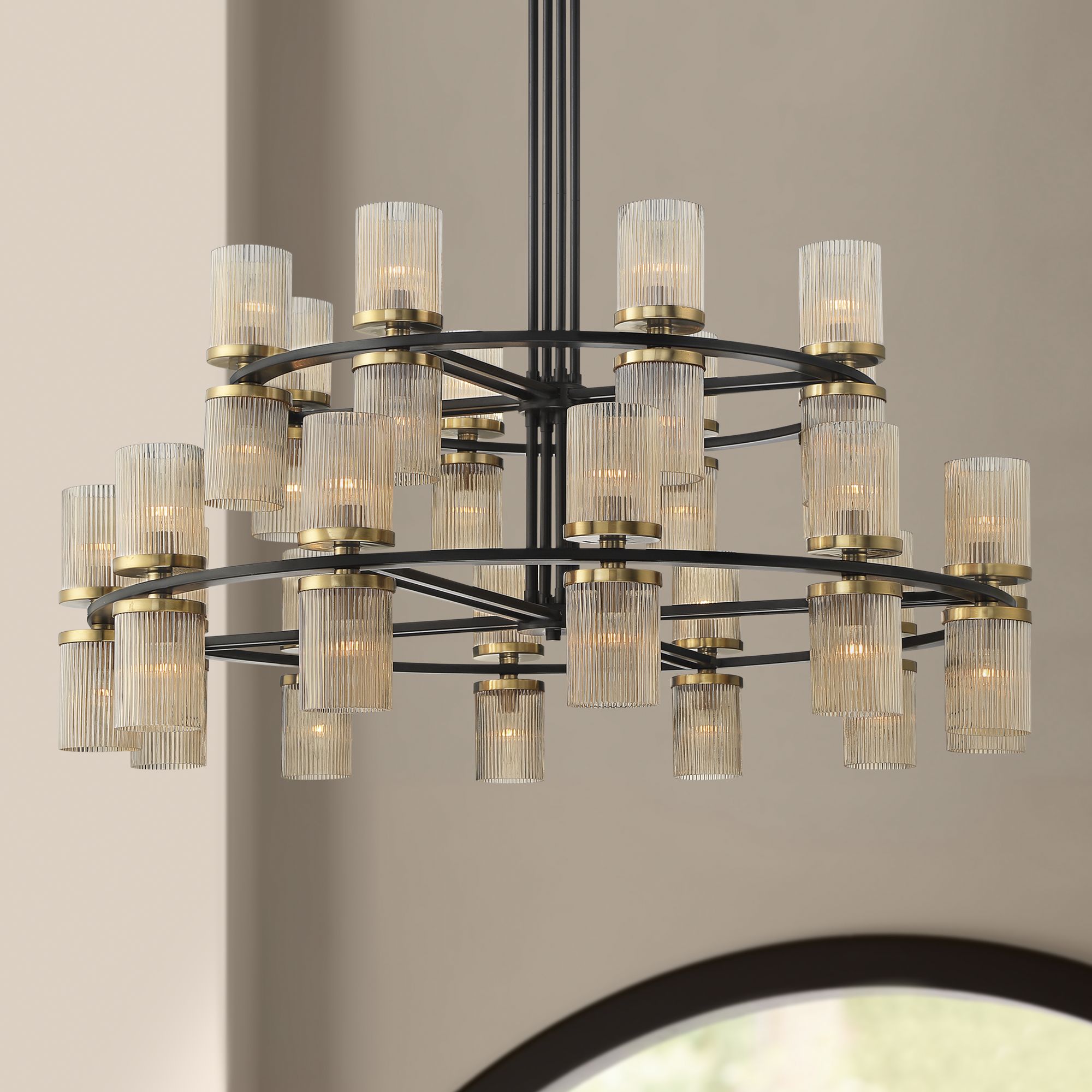 black 2 tier chandelier