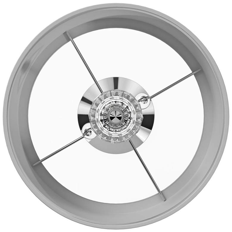 Image 5 Palatial 15.75-in W Chrome Fabric Semi-Flush Mount Light more views