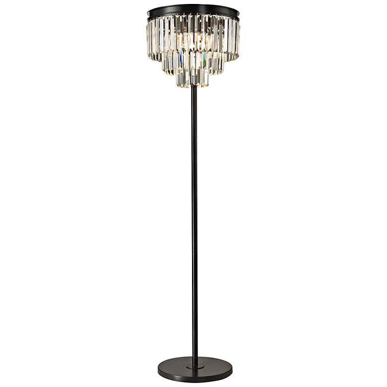 Image 1 Palatial 62 inch High Crystal Floor Lamp 