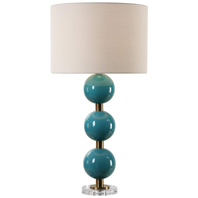 Image 1 Palawan 31 1/4" Turquoise Blue Ceramic Table Lamp