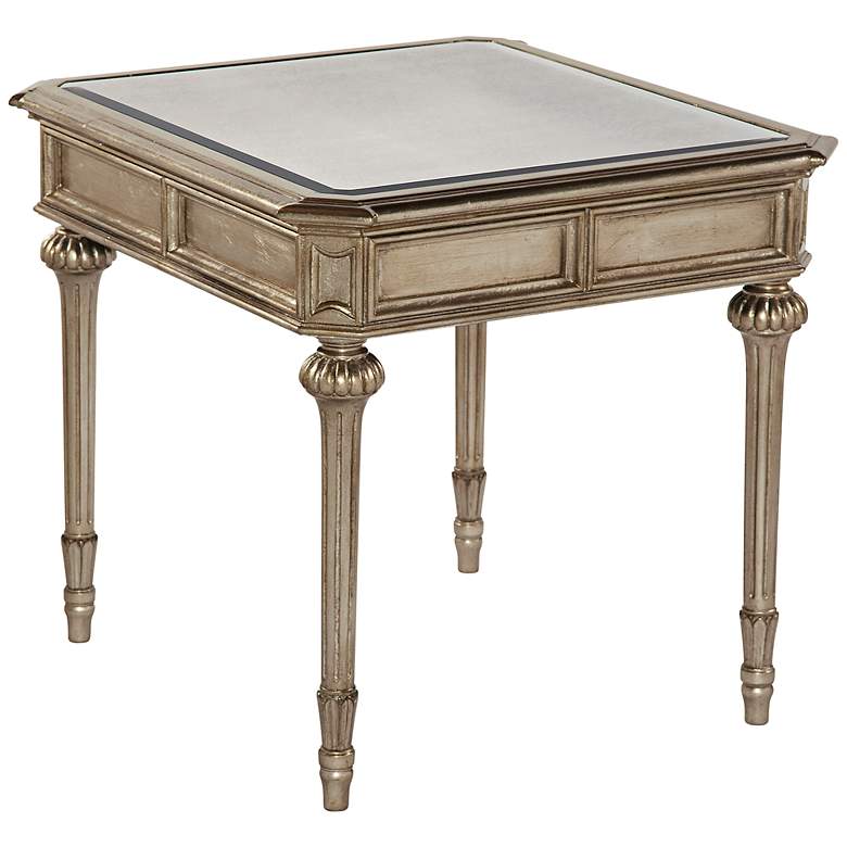 Image 1 Palazzina 25" Wide Champagne Silver Wood End Table