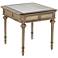 Palazzina 25" Wide Champagne Silver Wood End Table