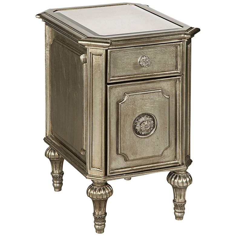 Image 1 Palazzina Champagne Silver Wood Chairside Chest
