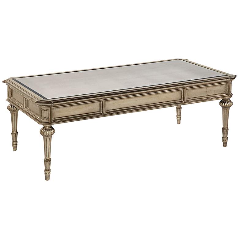 Image 1 Palazzina Champagne Silver Wood Rectangle Cocktail Table