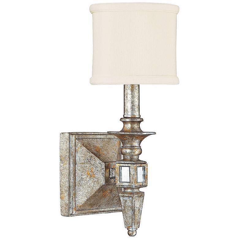 Image 1 Palazzo 5 1/4 inch Wide Silver and Gold Leaf Wall Sconce