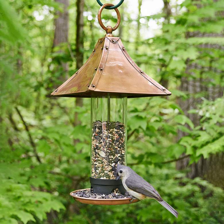 Image 4 Palazzo Polished Copper Bird Feeder more views