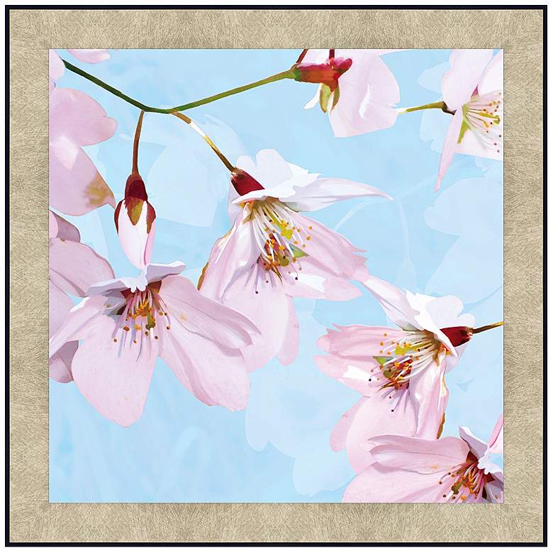 Image 1 Pale Blooms &#39;Blue&#39; 19 inch Square Wall Art
