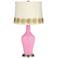 Pale Pink Anya Table Lamp with Flower Applique Trim