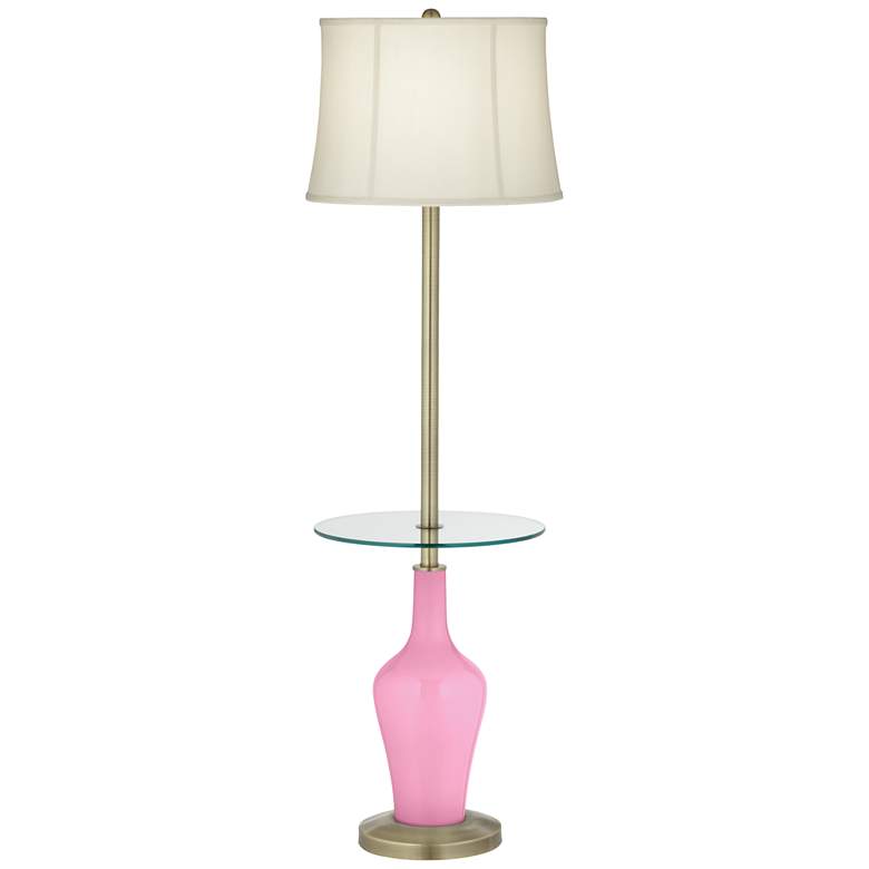 Image 1 Pale Pink Anya Tray Table Floor Lamp