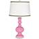 Pale Pink Apothecary Table Lamp with Ric-Rac Trim