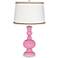 Pale Pink Apothecary Table Lamp with Twist Scroll Trim