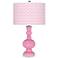 Pale Pink Narrow Zig Zag Apothecary Table Lamp
