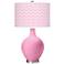 Pale Pink Narrow Zig Zag Ovo Table Lamp