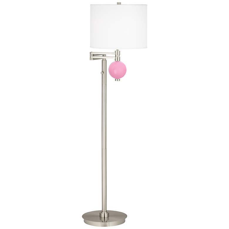 Image 1 Pale Pink Niko Swing Arm Floor Lamp