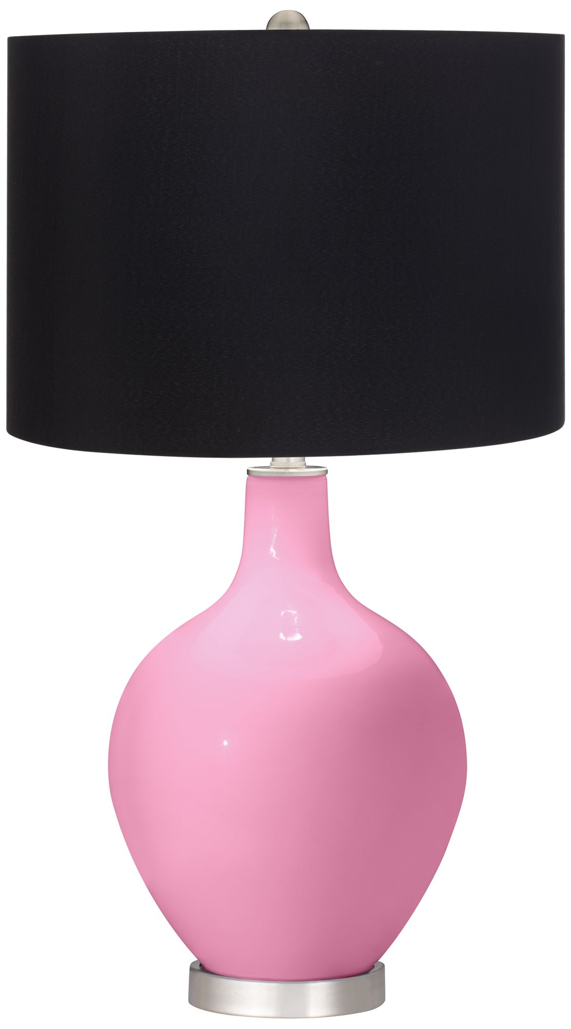 pink and black lamp shade