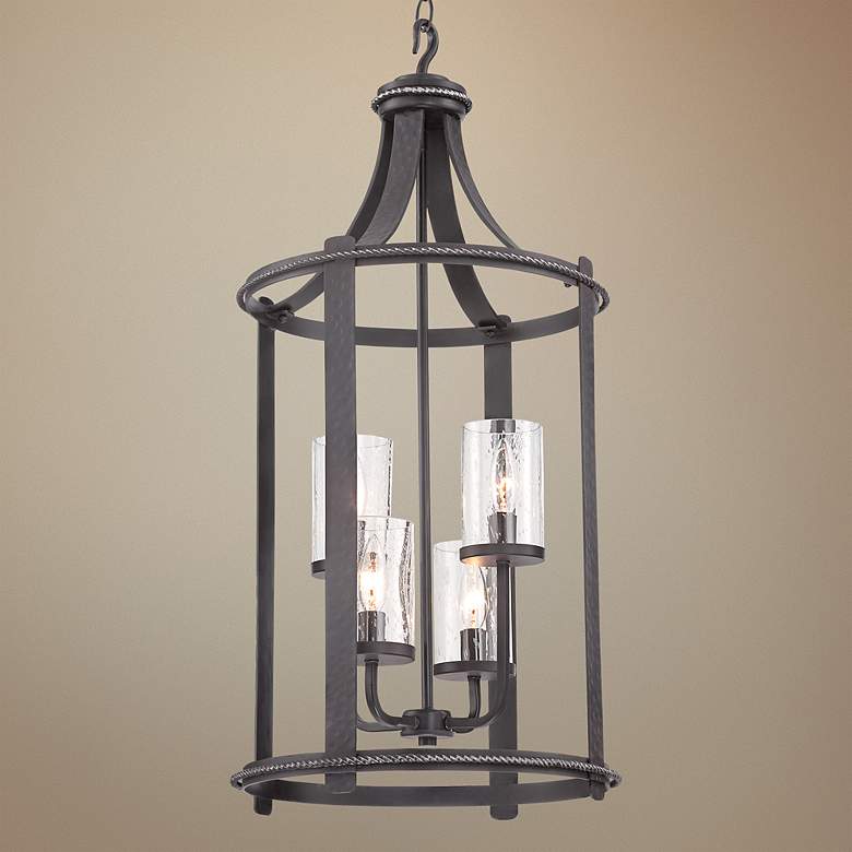 Image 1 Palencia 15"W Pardo Wash 4-Light Lantern Pendant Light