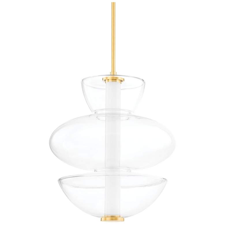 Image 2 Palermo 1 Light Pendant Aged Brass