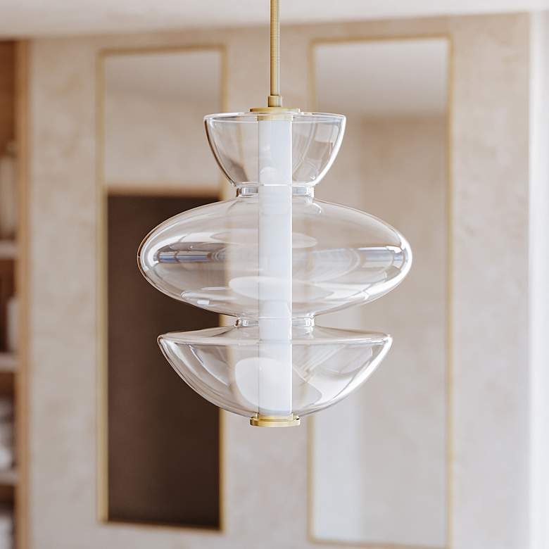 Image 1 Palermo 1 Light Pendant Aged Brass