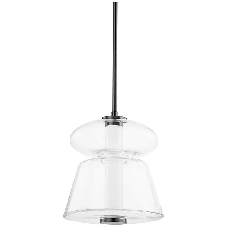 Image 1 Palermo 1 Light Pendant Black Nickel