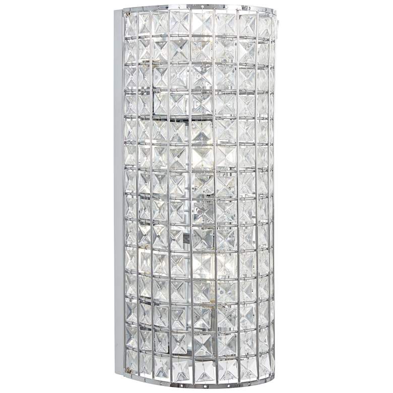 Image 1 Palermo 16 inch High Chrome and Crystal Wall Sconce