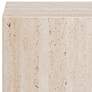 3_Palermo 18" Wide Cream Travertine Square End Table more views