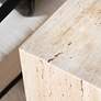 4_Palermo 18" Wide Cream Travertine Square End Table more views