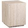 6_Palermo 18" Wide Cream Travertine Square End Table more views