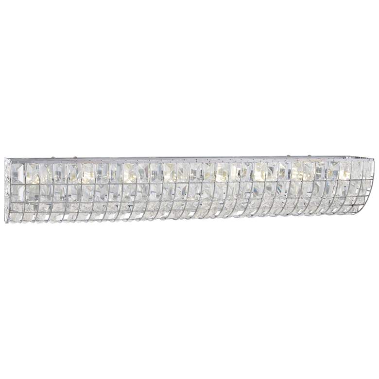 Image 1 Palermo 32 inch Wide Chrome and Crystal Bath Light