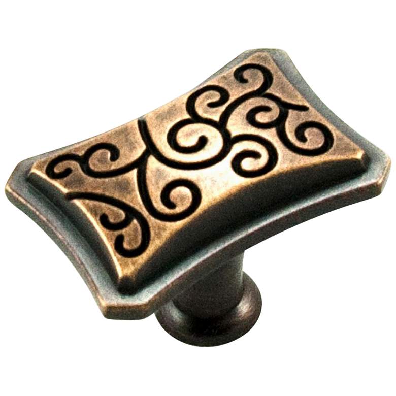 Image 1 Palermo Brushed English 1 3/4" Wide Rectangular Cabinet Knob