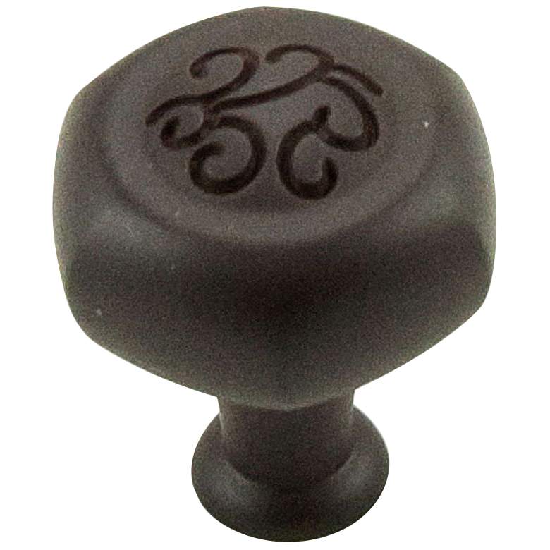Image 1 Palermo Oil-Rubbed Bronze 1 1/4" Wide Hexagon Cabinet Knob