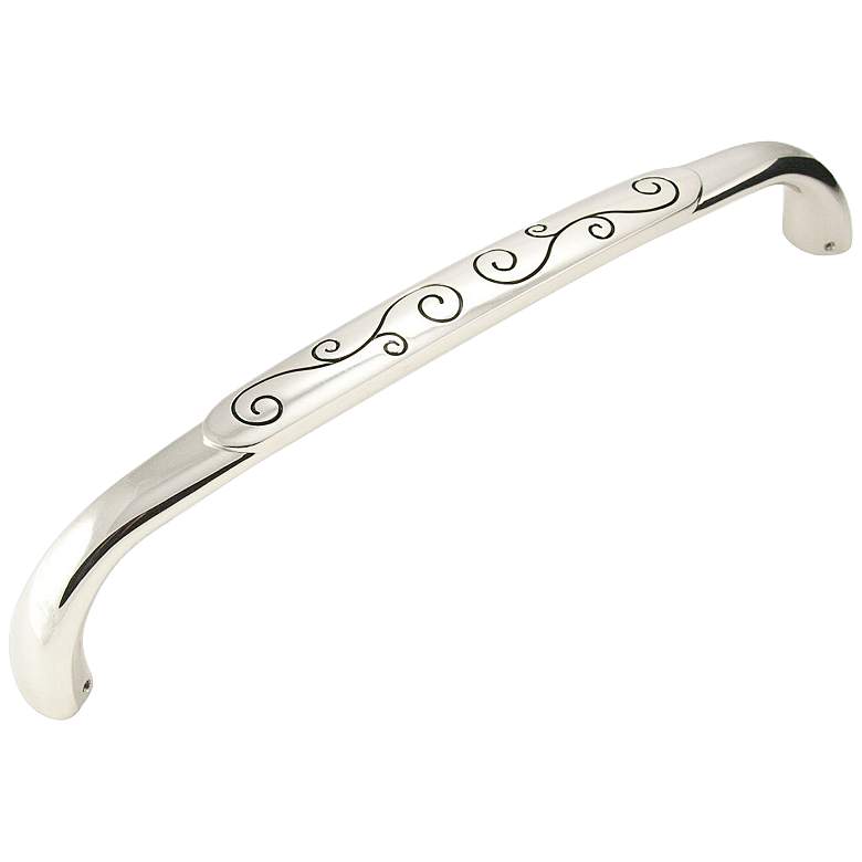 Image 1 Palermo Polished Nickel w/ Black 12 3/4" Wide Appliance Pull