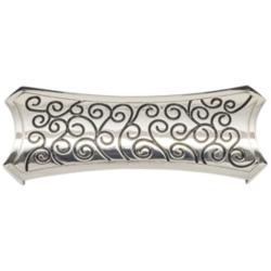 Palermo Polished Nickel with Black 5"W Rectangular Cup Pull