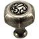 Palermo Weathered Nickel 1 1/4" Wide Hexagon Cabinet Knob