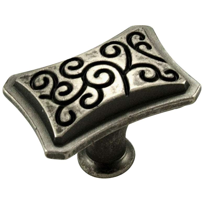 Image 1 Palermo Weathered Nickel 1 3/4"W Rectangular Cabinet Knob