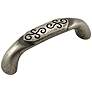 Palermo Weathered Nickel Metal 3 1/2" Wide Cabinet Pull