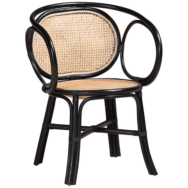 Image 2 Palesa Two-Tone Black Natural Rattan Dining Chair
