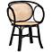 Palesa Two-Tone Black Natural Rattan Dining Chair