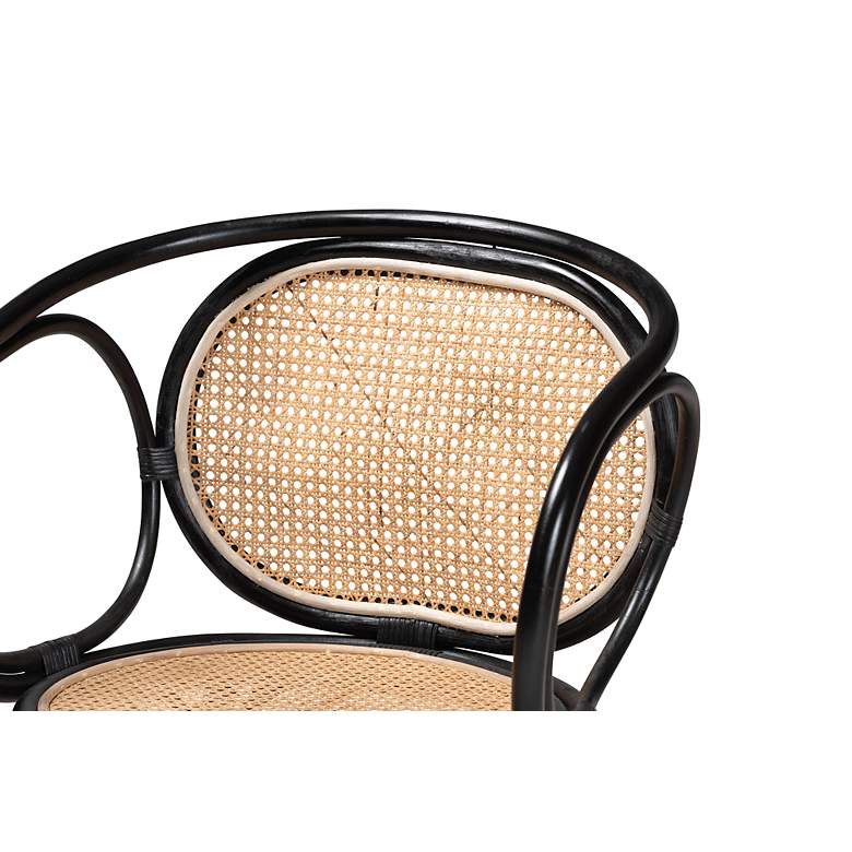 Image 3 Palesa Two-Tone Black Natural Rattan Dining Chair more views