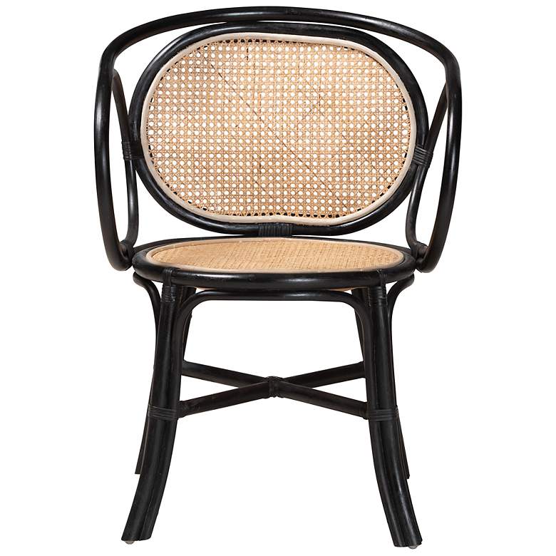 Image 6 Palesa Two-Tone Black Natural Rattan Dining Chair more views