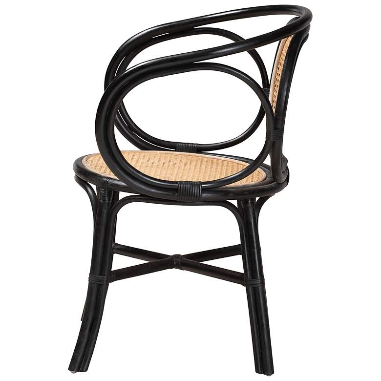 Image 7 Palesa Two-Tone Black Natural Rattan Dining Chair more views