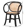 Palesa Two-Tone Black Natural Rattan Dining Chair