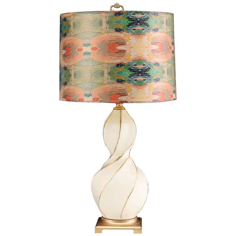 Image 2 Palette Knife 33" High Ivory Ceramic Twist Table Lamp