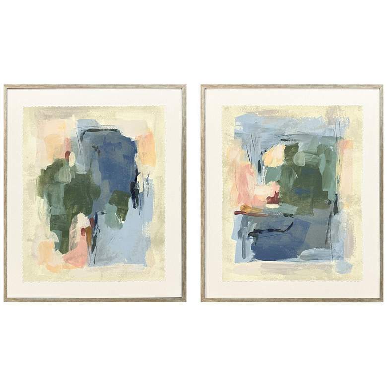 Image 1 Palette Map II 21"W x 25"H Framed Art Set of 2