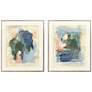 1_Palette Map II 21"W x 25"H Framed Art Set of 2