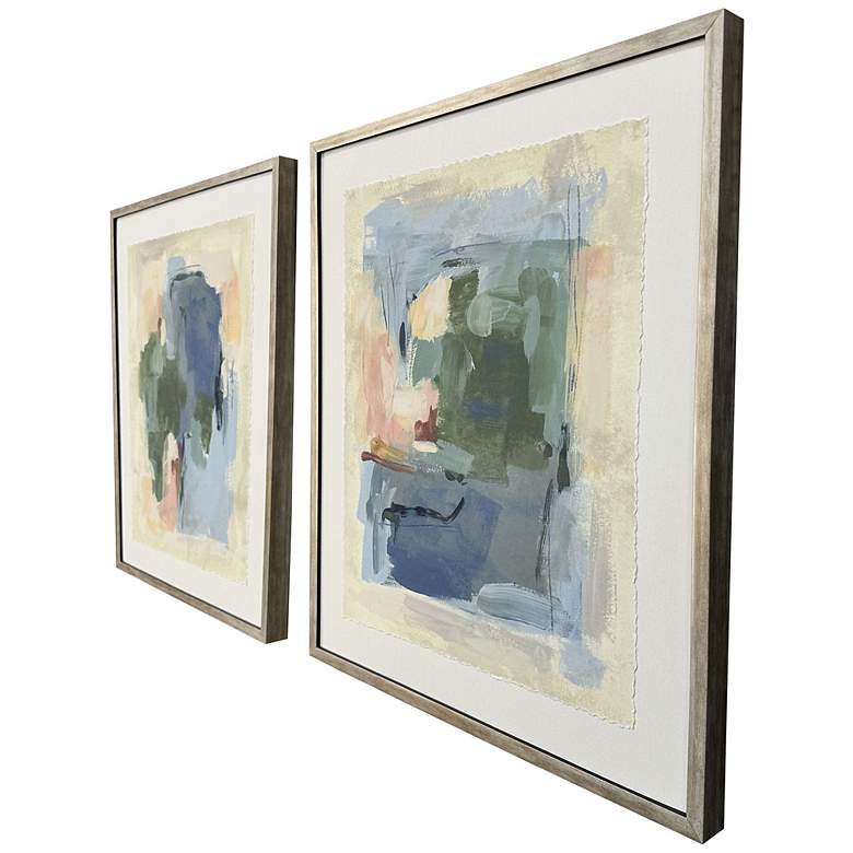 Image 2 Palette Map II 21"W x 25"H Framed Art Set of 2 more views