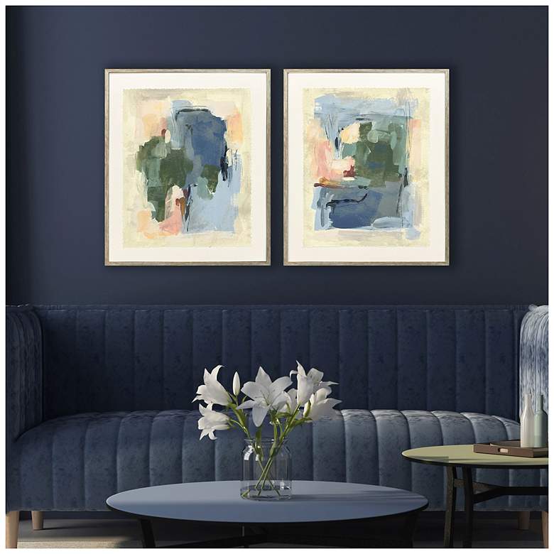Image 4 Palette Map II 21"W x 25"H Framed Art Set of 2 more views