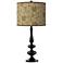 Paley Black Finish Table Lamp with Woodland Giclee Shade