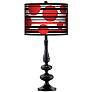 Paley Modern Black Table Lamp with Red Balls Giclee Lamp Shade